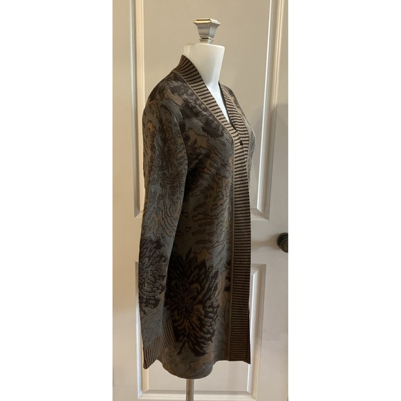 Peruvian Connection Long Line Cardigan Sweater Duster Size Large Pima Cotton - Picture 3 of 14